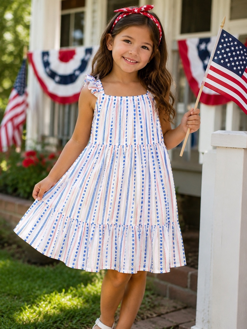 Cat & Jack Girls Summer Dress – New with Tags, Red White Blue Striped
